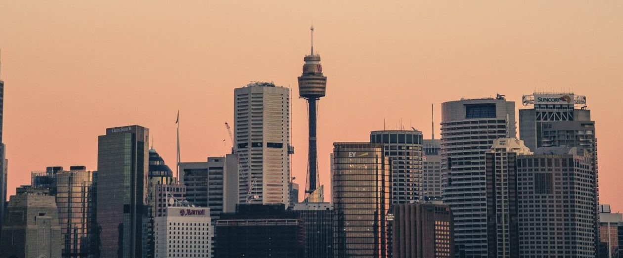 ciudad grande con edificios altos